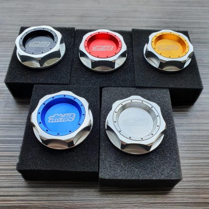 

BLUE- OIL CAP MUGEN HEXAGON NEW MODEL ( RED - BLUE - BLACK - SILVER - GOLD )