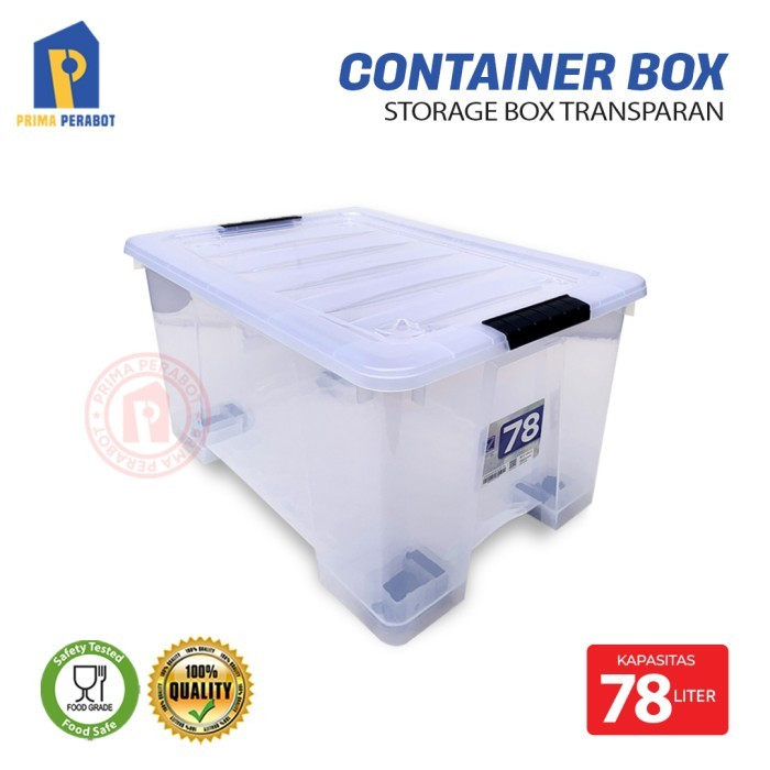 Storage Box Transparan 78 Liter Container Penyimpanan Boks Besar
