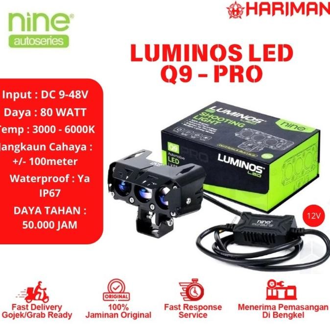 

BLUE- NINE LUMINOS LED NEW SHOOTING LIGHT LAMPU TEMBAK/SOROT Q9 PRO 80 WATT BLUE LENS 2 WARNA BLUE DEVIL EYES