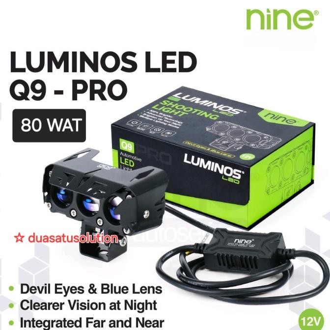 

BLUE- LAMPU LED TEMBAK SOROT SQL 3 MATA BLUE LENS NINE LUMINOS Q9S 80 WATT