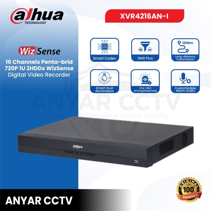 DAHUA XVR4216AN-I XVR4216AN I XVR DAHUA 16CHANNEL 2SLOT HARDDISK