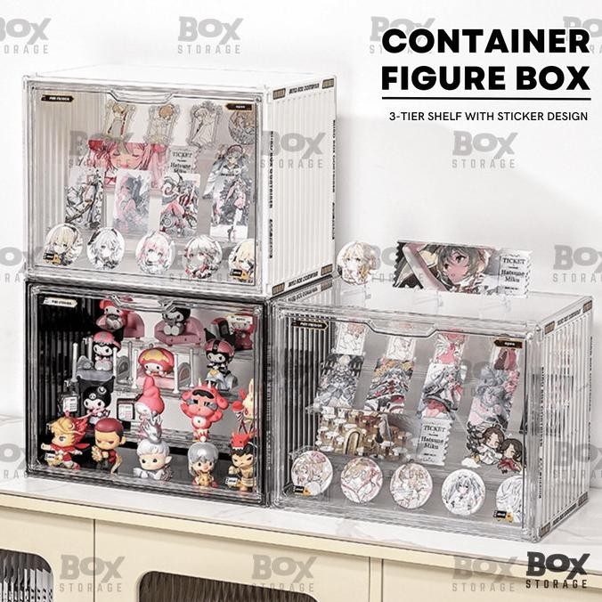 

containeraction figure display box acrylic storage box pajangan koleksi box popmart bricks labubu termurah