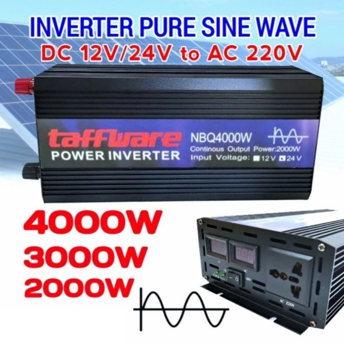 TERBARU - Power Inverter 2000 Watt Pure Sine Wave DC 12V AC 220V SUNYIMA PSW