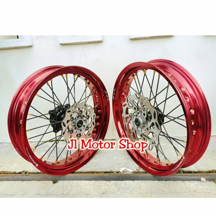 Sepaket Velg Supermoto Klx 150 D-Tracker Dll