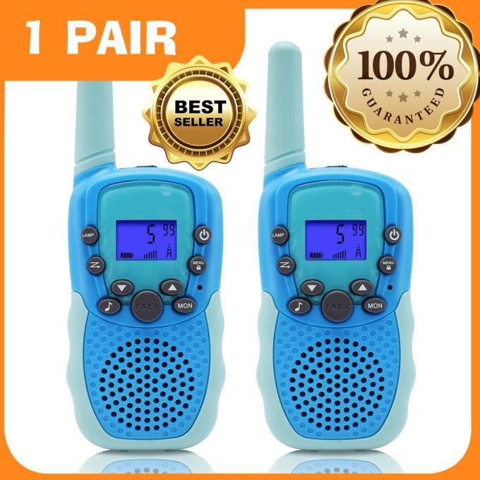 Mainan walkie-talkie portabel anak HT berisi 2 walkie-talkie 1-3KM