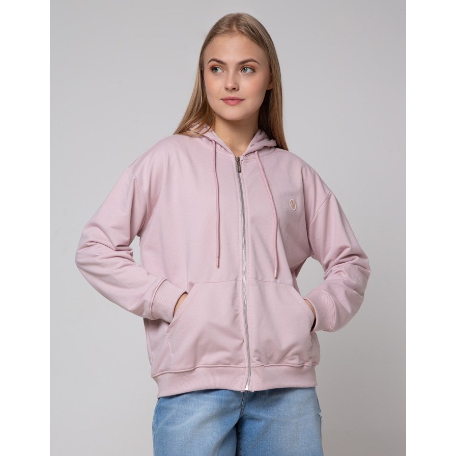 READY STOK Nevada Basic Casual Jaket Wanita 1 117951479 - DUSTY PINK, XL