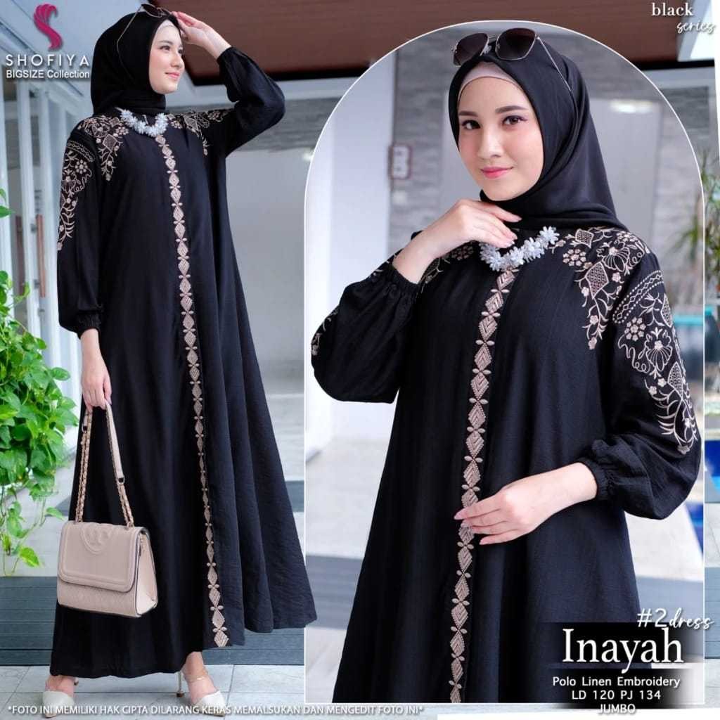 Gamis Wanita Dres Remaja Muslim Kekinian Terbaru2025 Baju Ghamis Kondangan Pesta Pernikahan Mididres