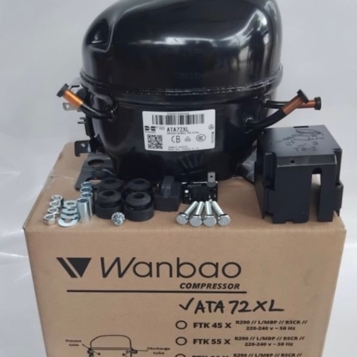KOMPRESOR WANBAO FTK80X KOMPRESOR KULKAS/FREEZER 1/2PK R290