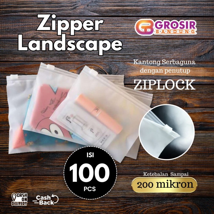 [ISI 100]ZIPPER BAG ZIPLOCK STORAGE BAG LANDSCAPE