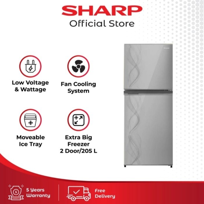 KULKAS SHARP 2 PINTU SJ237 PINK