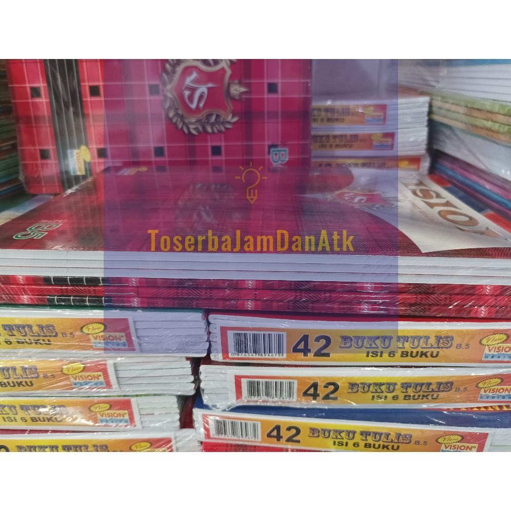 

Terlaris Buku Tulis Vision Sekolah / Buku 42 Lembar Isi 6 Buku / Buku Pelajar 1 Pack