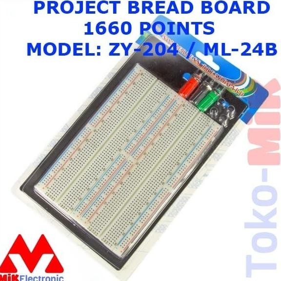 Update PROJECT BREADBOARD BREAD BOARD 1660 POINTS MODEL: ZY-204 / ML-24B tokmi99 Diminati Banget