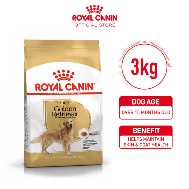 Royal Canin Golden Retriever Adult (3kg) Dry Makanan Anjing Dewasa - Breed Health Nutrition