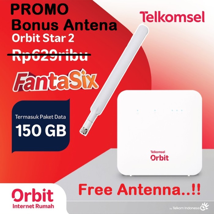 Home Router CPE Telkomsel ORBIT Star 2 HUAWEI B312 150GB Free Antena
