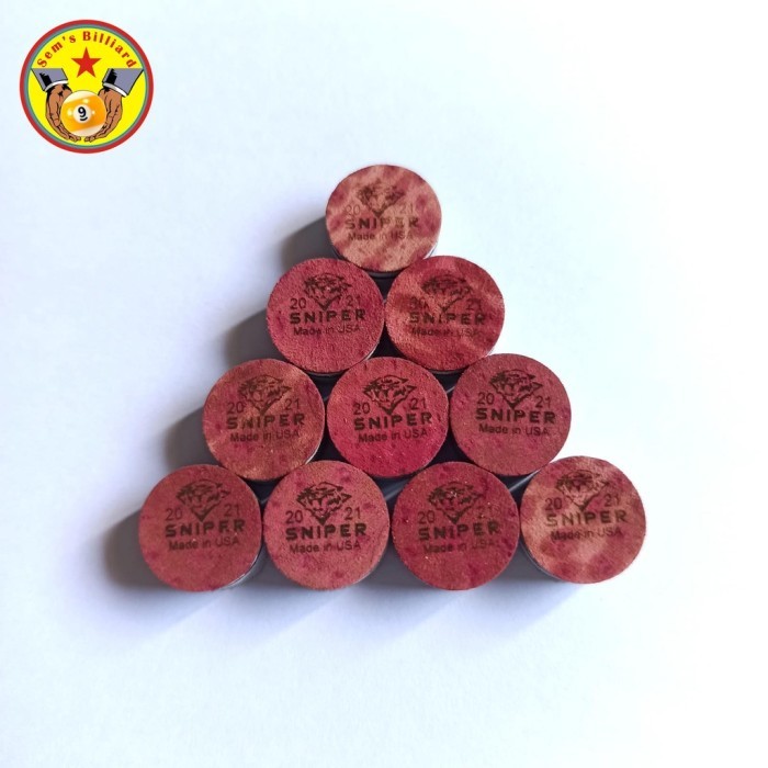 TIP SNIPER CUE BY TIGER USA - 14 MM MEDIUM - MASTER TIP BILLIAR - TIP