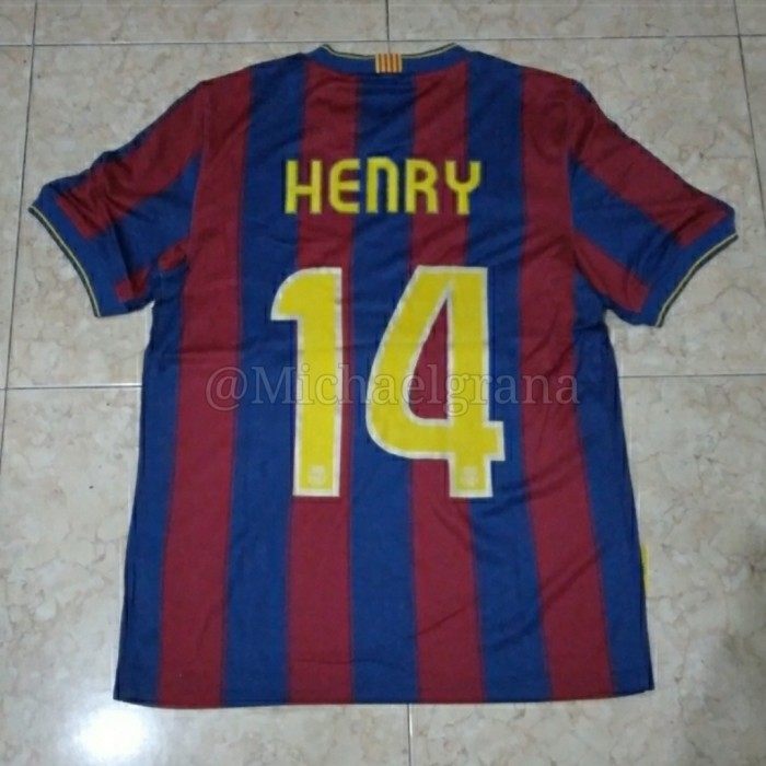 JERSEY ORIGINAL BARCELONA BARCA FCB HOME 2009-2010 (SEXTUPLE) HENRY