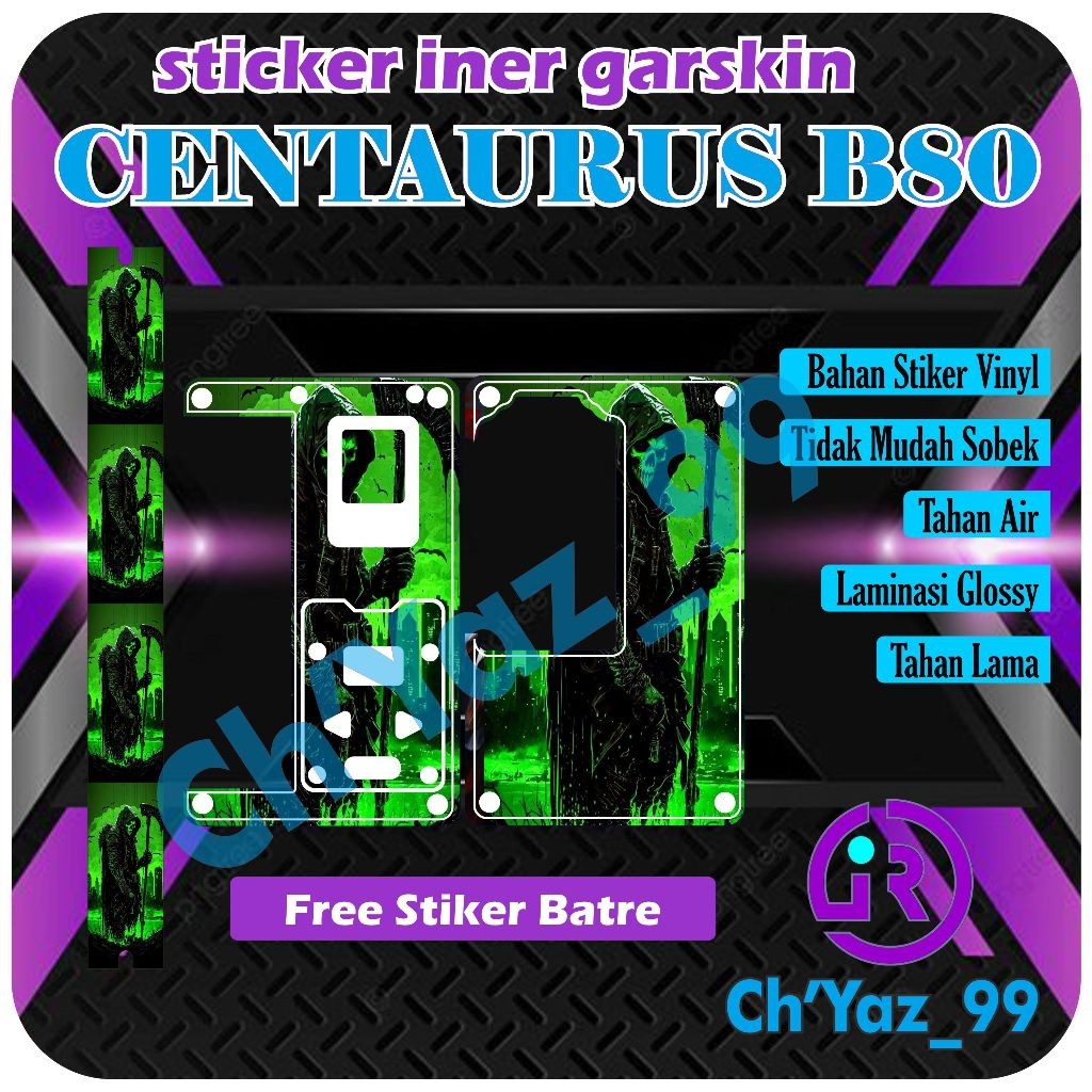 

*Premium Quality* Chyaz99 B80 Iner Glossy Laminasi 30 Garskin Custom Stiker Maxdecal Bkn Case COD