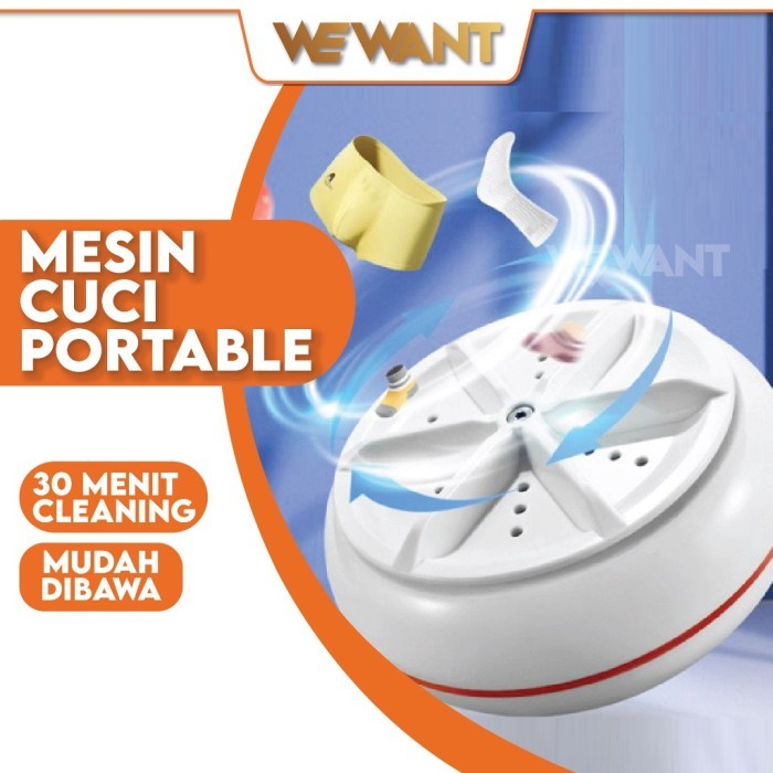 MESIN CUCI MINI PORTABLE PUTAR 360 USB PENCUCI PAKAIAN KAOS KAKI