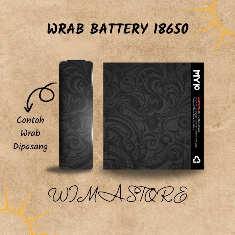 

*Premium Quality* Stiker Wrap Baterai 18650 V2 Abstrak Untuk Melindungi 26 Garskin Custom Stiker Maxdecal Bkn Case COD