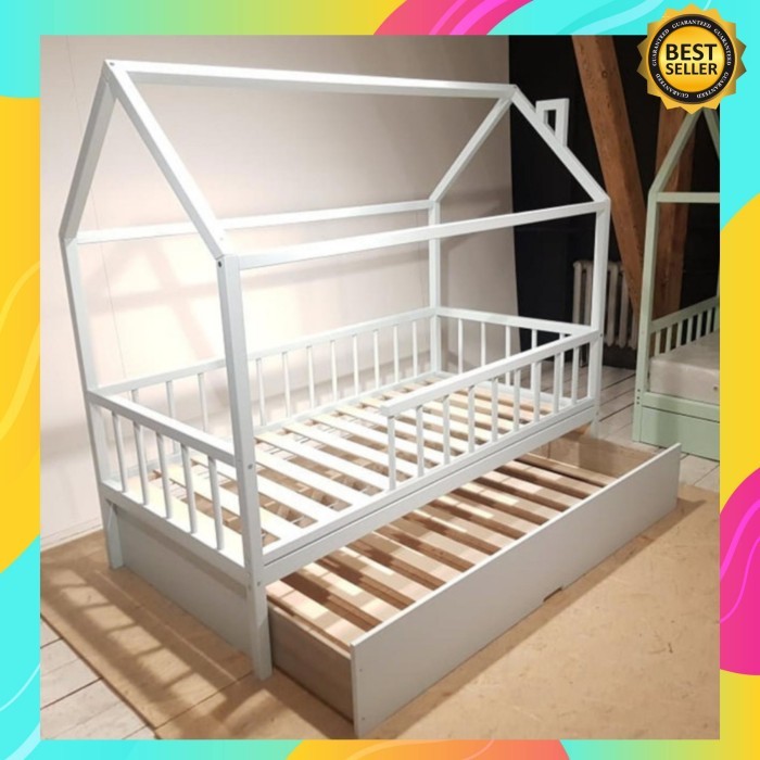 Tempat tidur anak rumah minimalis dipan ranjang tidur balita - 120 x 200