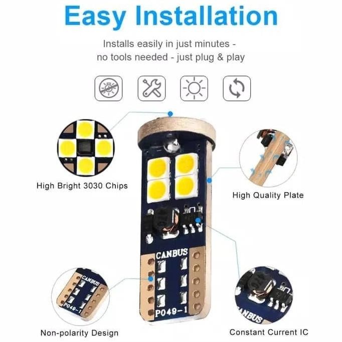 Nmax - Lampu Led Motor Nmax Senja Belakang T10 Pollux 12 Titik Super Bright