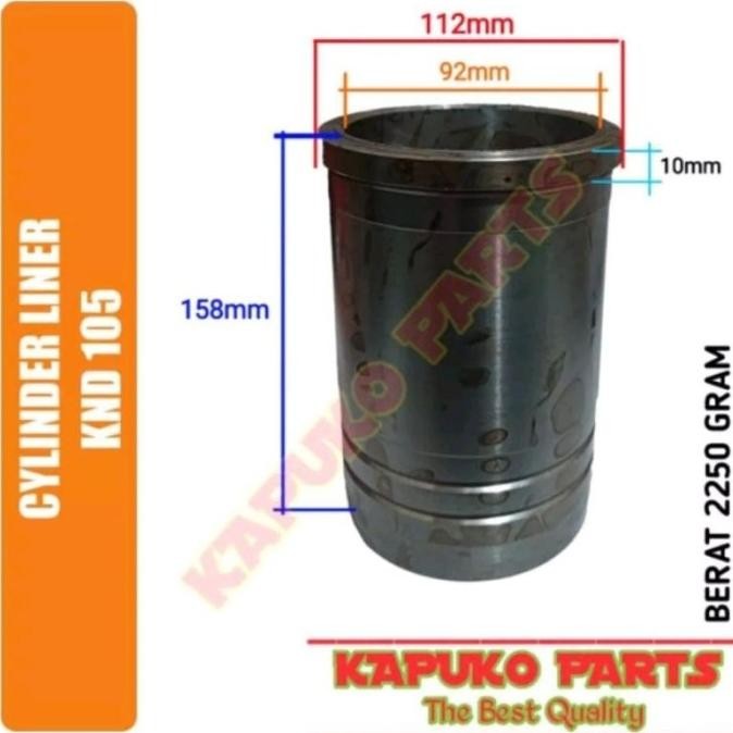 Knd 105 Boring Cylinder Liner Untuk Mesin Diesel Kubota 10.5 Pk