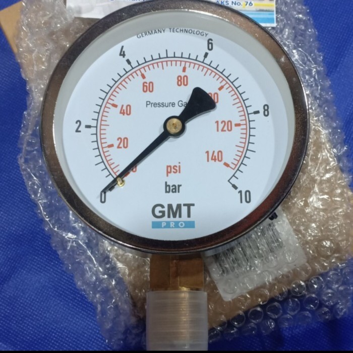 Pressure Gauge 4 Inch 3/4" 10 Bar