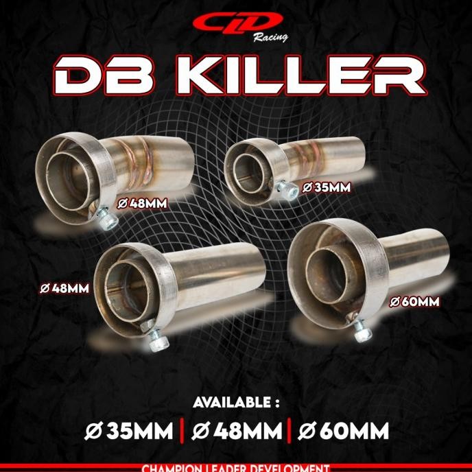 DB Killer Knalpot CLD Racing Lurus Bengkok diameter 35, 48, 60