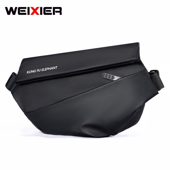 Murah Weixier Ke2021 Tas Selempang Pria Anti Air Kungfu Elephant - Black Magnetic Co