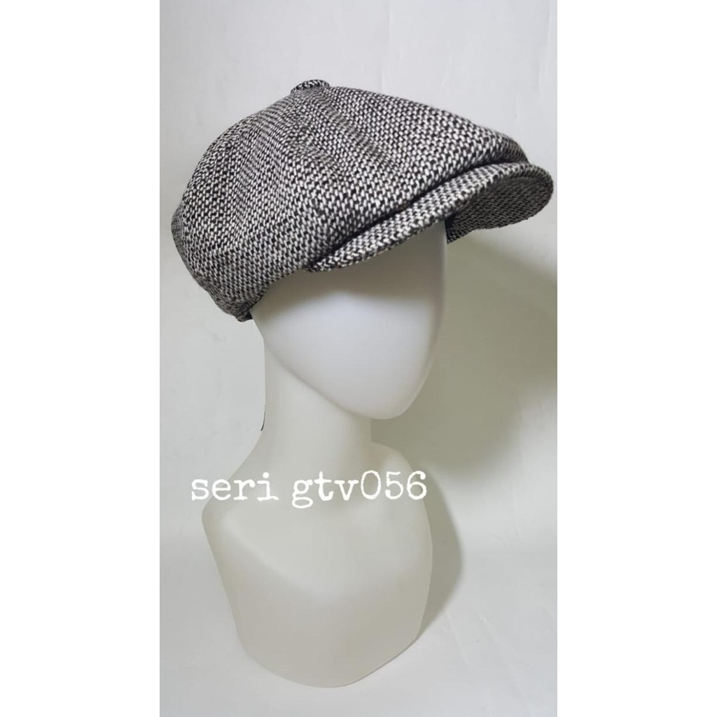 Topi Newsboy Cap / Flat Cap Grey New HARA