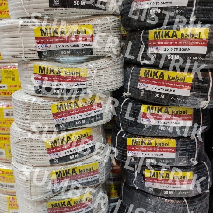 Kabel Serabut Oval Gepeng Nyyhy 2 X 0,75 ( @50 ) Mika Kabel
