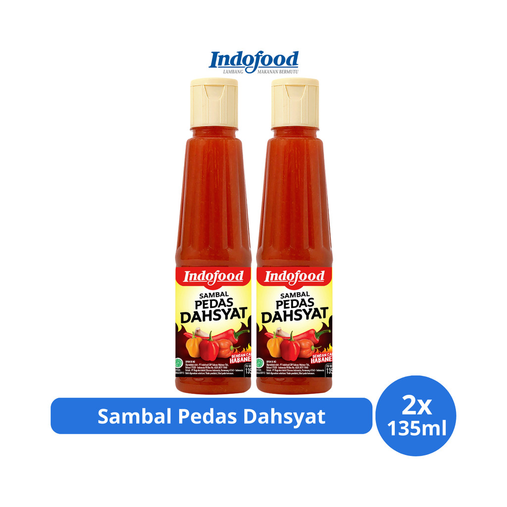 

Indofood Sambal Pedas Dahsyat 135ml x 2 pcs