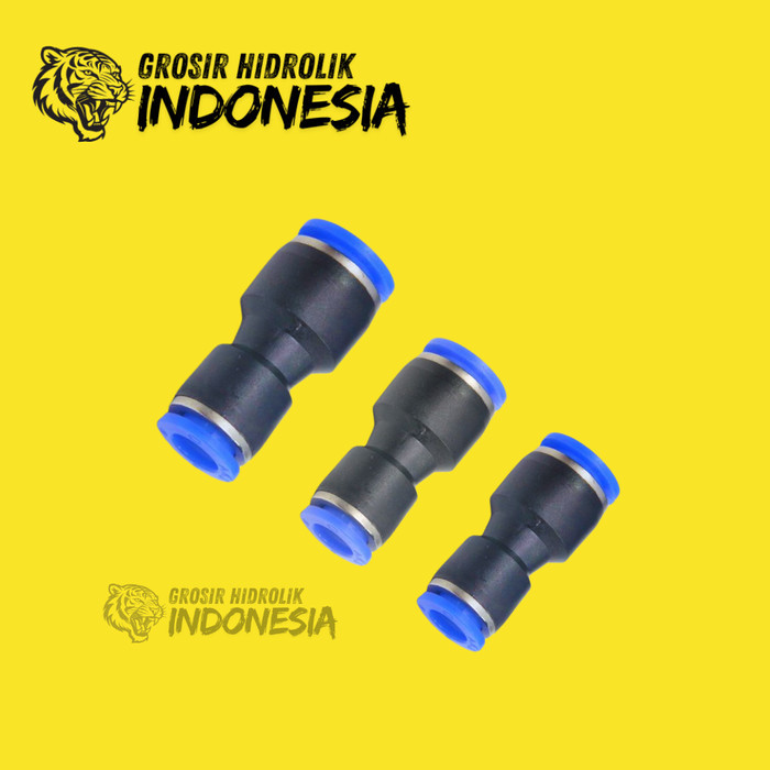 PG FITTING REDUCER LURUS PNEUMATIC SLIP LOCK SELANG 10MM KE 6MM TYPE MPG 10MM X 6MM