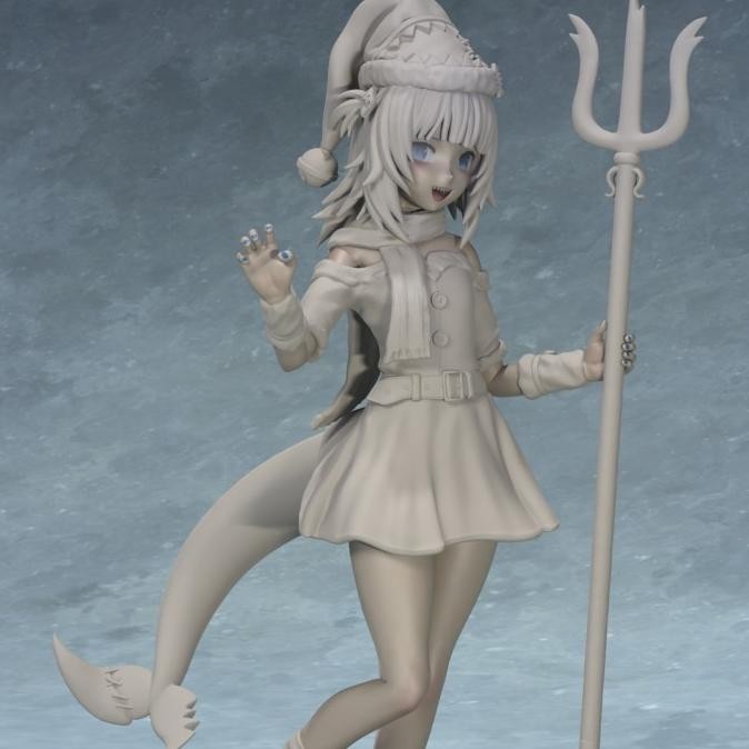 Tersedia Gawr Gura Hololive Christmas Resin Kit Figure