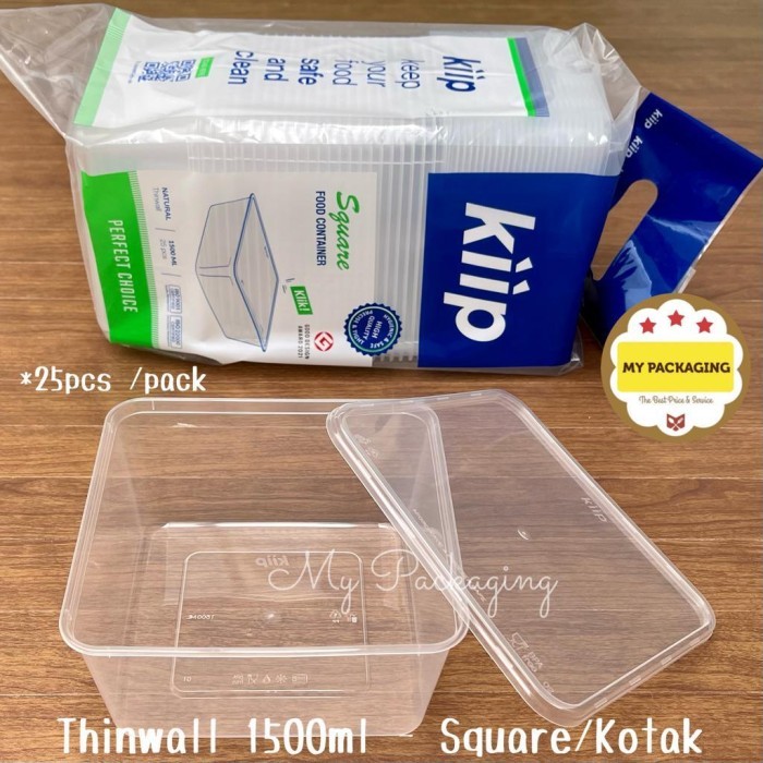 TERLENGKAP Kotak Makan Microwave / food box / wadah plastik 1500ml