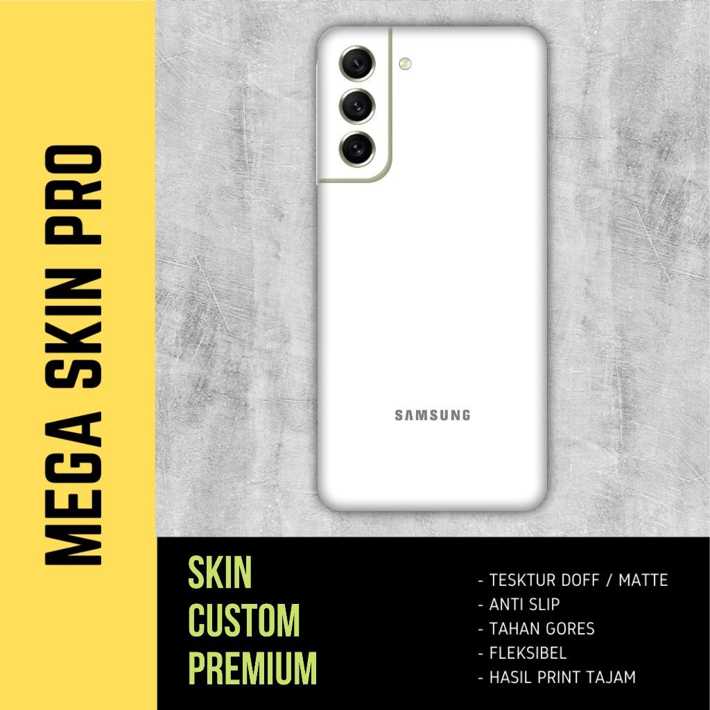

BestSelling - Samsung S21 Fe 2 White Plain Garskin Wrap Stiker Premium (FreeCustomOrder)