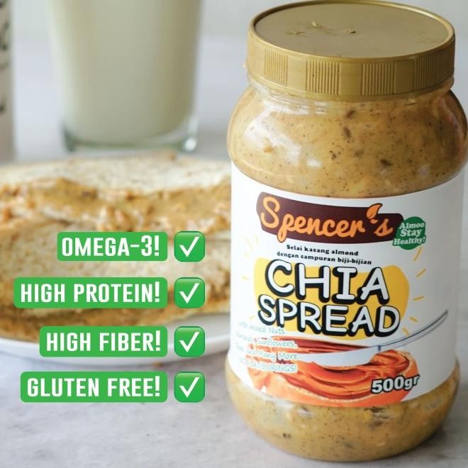 

Scer'S Chia Spread Chocolate (500G) - Selai Coklat Sehat Rendah Gula Gluten Free