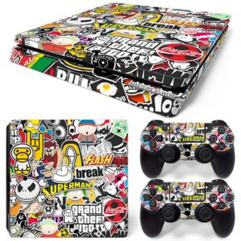 

BestSelling - Ps 4 Slim Dan 2 Stick Motif Stiker Garskin Wrap Stiker Premium (FreeCustomOrder)