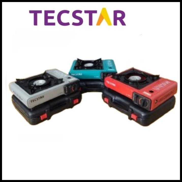Tecstar : Kompor Gas Portable / Kompor Kamping 1 Tungku (2 In 1 Dapat Connector Tabung Gas)