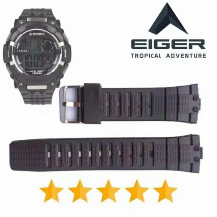 STRAP TALI JAM EIGER DIGI YP11524-01 WATCH RUBBER STRAP TALI KARET JAM