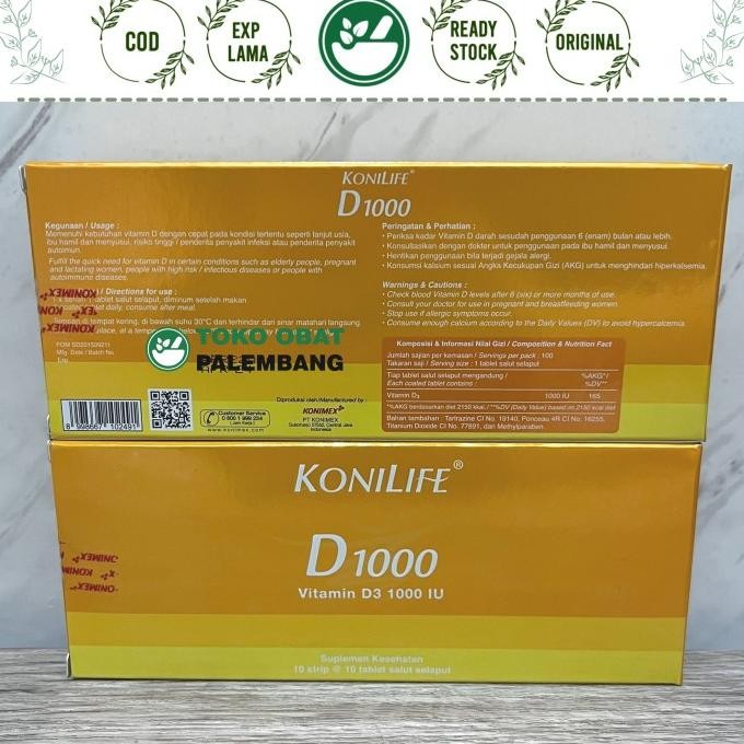 PROMO KONILIFE D1000 100 KAPSUL D3 1000 vitamin d3 1000 KONILIFE D3