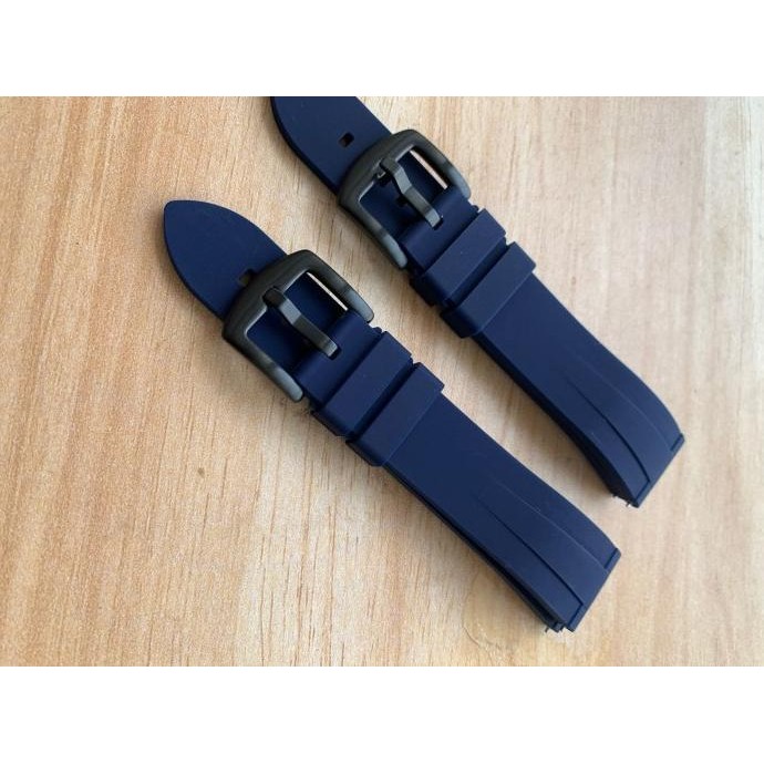 STRAP TALI TANGAN SILIKON LEMBUT MELENGKUNG NAVY 20MM