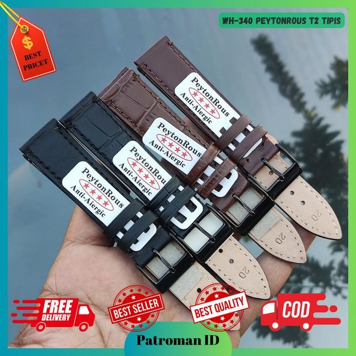 TALI JAM TANGAN KULIT LENTUR STRAP ANTI ALERGI PEYTONROUS VINTAGE