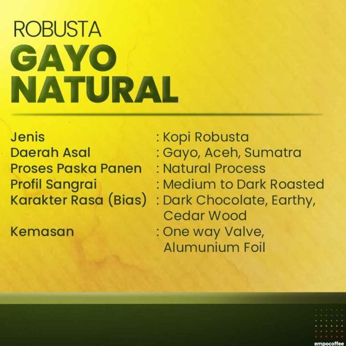 

Biji Kopi Bubuk Robusta Aceh Gayo Sumatra Coffee Bean Espresso Coffe