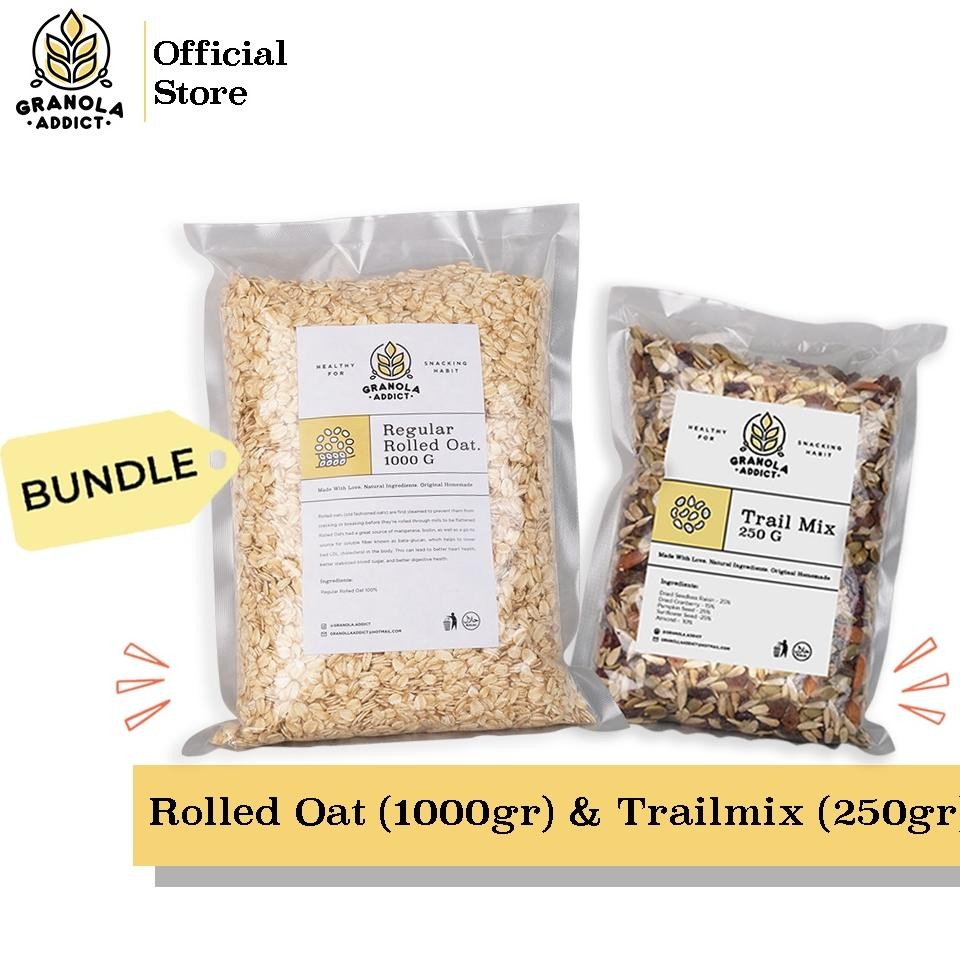 

Granola Addict - Paket Rolled Oat 1Kg + Trail X 250G
