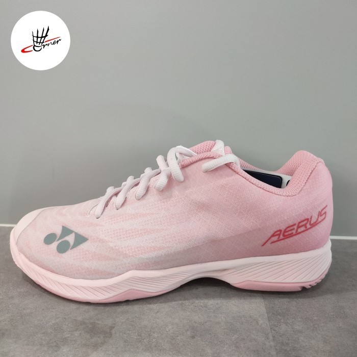 Sepatu Badminton Yonex Aerus Z2 Z 2 Men Women Ladies Wide Ruby Red Dark Gray Light Pink Original SP