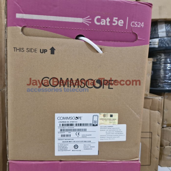 Amp Commscope Kabel STP / FTP Cat.5e/Kabel FTP Cat.5e Amp Commscope Original @305Meter Putih