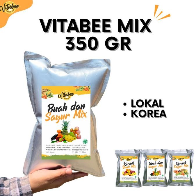 

Keripik Buah Dan Sayur Mix 350 Gram - Vitabee Okra Wortel Apel Salak