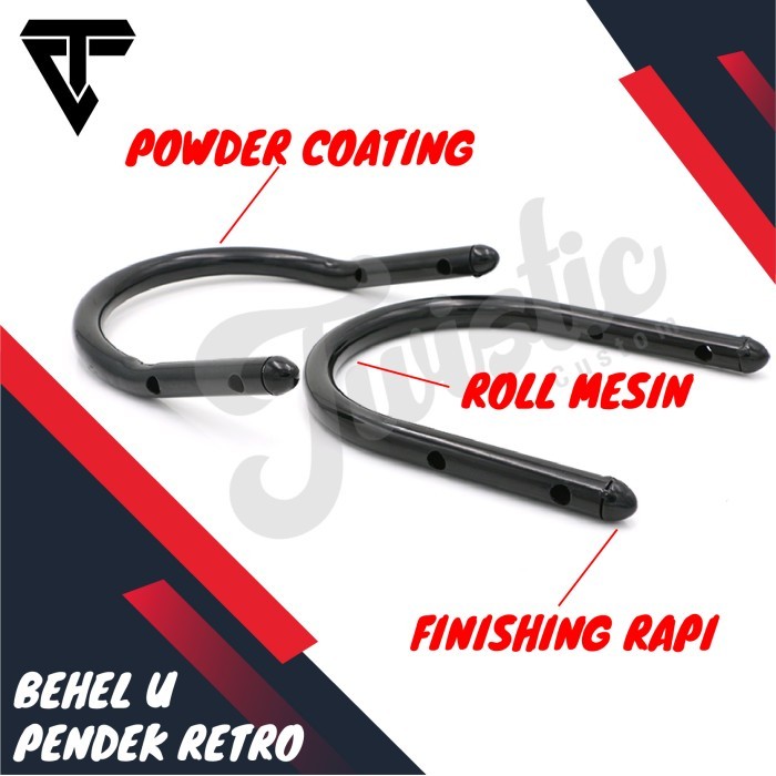 Behel U Pendek Motor Custom Japstyle Scrambler Tracker Retro Universal