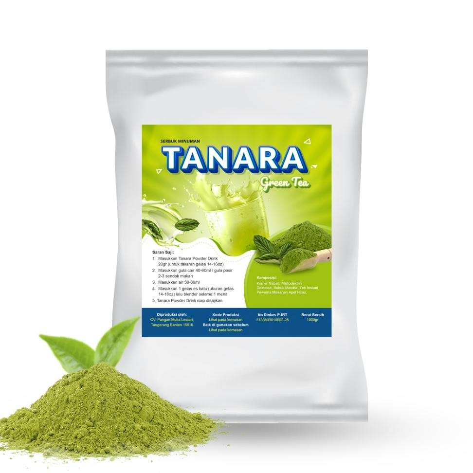 

Matcha Green Tea Powder 1Kg - Ice Blend Lkshake Bubuk Numan Bubble Drink Aneka Rasa - Tanara Powder